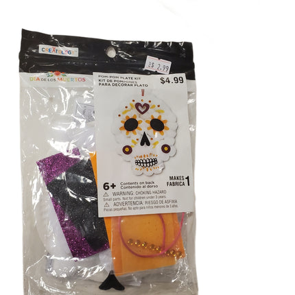 Dia de Los Muertos Pom-Pom Craft Kit 6+