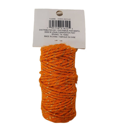 Ashland Fall Twine, Orange & Gold, 60ft