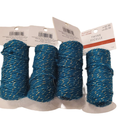 Turquoise & Gold Fall Twine 60ft by Ashland