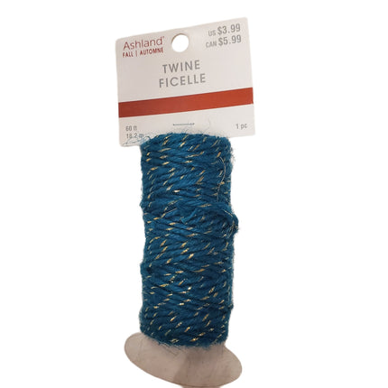 Turquoise & Gold Fall Twine 60ft by Ashland
