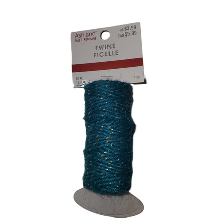 Turquoise & Gold Fall Twine 60ft by Ashland