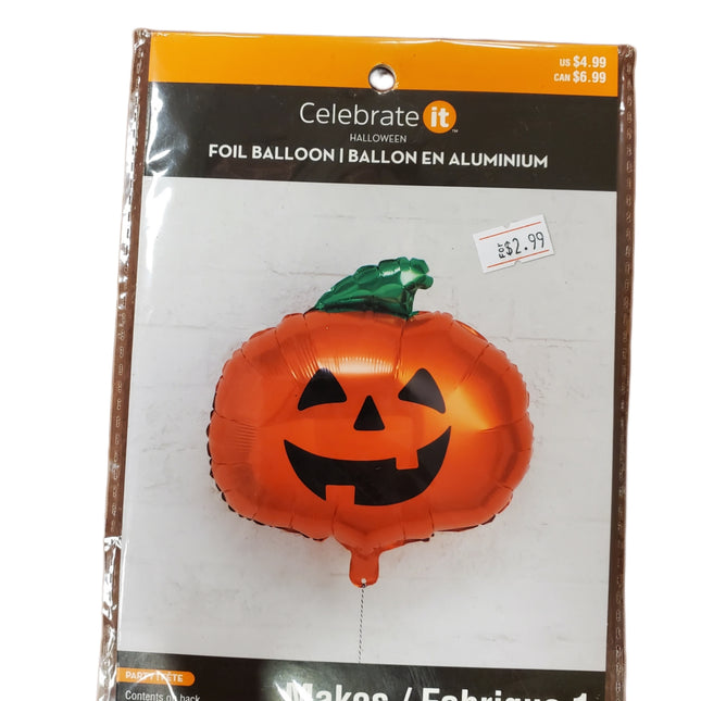 Halloween Pumpkin Foil Balloon 17x17.7 in