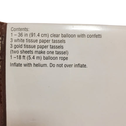 Celebrate It 36 in Jumbo Balloon "Clear with Confetti"