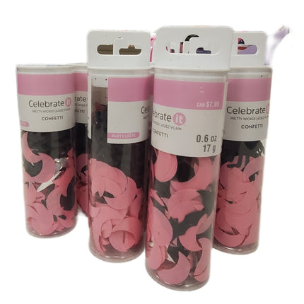 Wicked Moon and Stars Confetti - Pink, Black, Silver