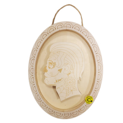 10" DIY Sugar Skull LED Wood Halloween Craft Wall Decor