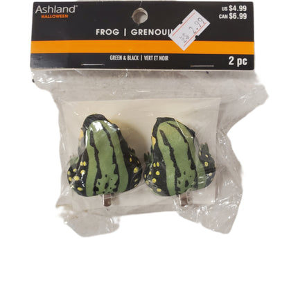 Ashland Halloween Frog Clips 2-pc Green 2 inch