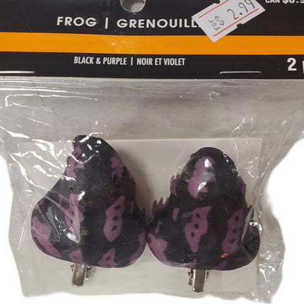 Ashland Halloween Frog Clips 2pc -2 in Purple