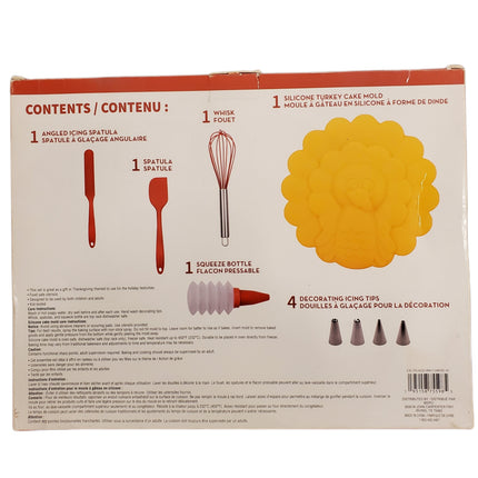 Celebrate It 9-Piece Turkey-Shaped Cake Baking & Decorating Kit