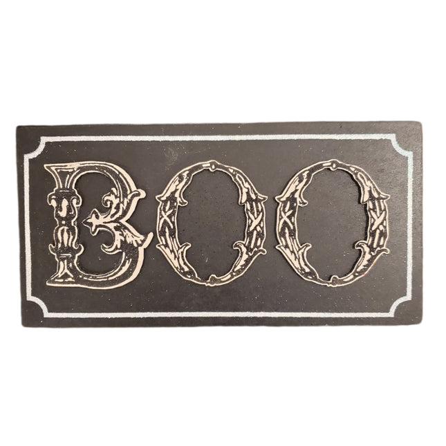 Gothic "300" Halloween Tabletop Sign Decor 11.75 in X 6 in