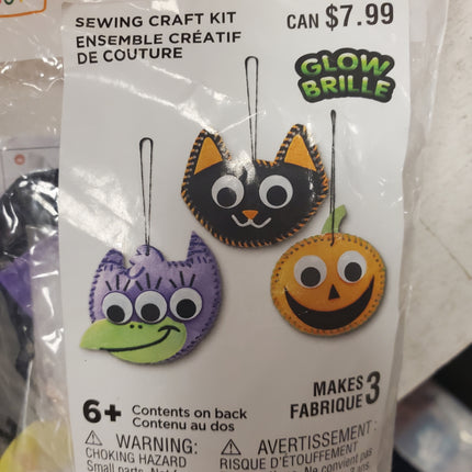 Creatology Halloween Sewing Craft Kit Glow Brille Makes 3