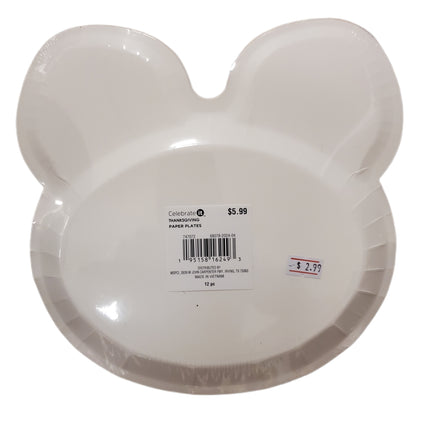 Celebrate It Thanksgiving Paper Plates Fox 12-Pc