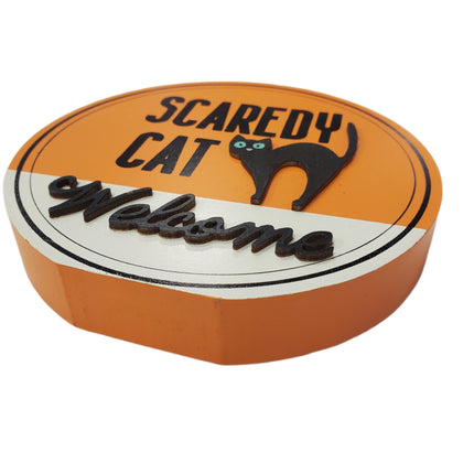 Scaredy Cat Halloween Tabletop Decor, 6"