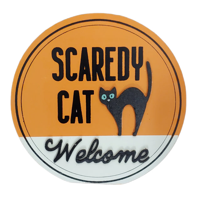 Scaredy Cat Halloween Tabletop Decor, 6"