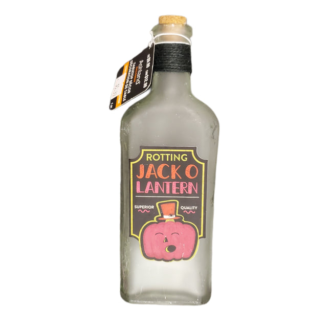 Jack O Lantern Ashland Glass Potion Bottle Halloween Decor 8.5"