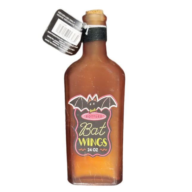 Bat Wings Ashland Glass Potion Bottle Halloween Decor 8.5"