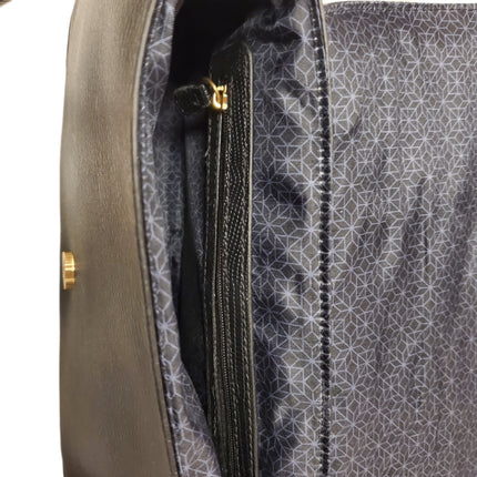Time and Tru Women’s Shoulder Bag – Mia Black Magnetic Locks