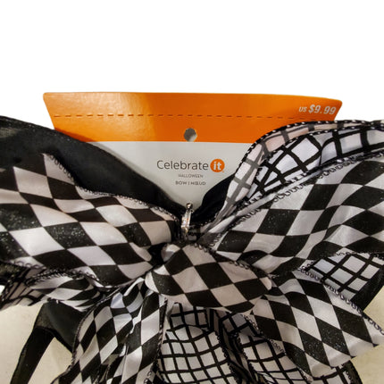 Halloween Bow 12 X 16 In Wire Rimmed Ribbon