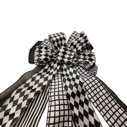 Halloween Bow 12 X 16 In Wire Rimmed Ribbon