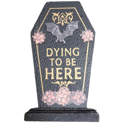Dark Romance Dying To Be Here Halloween Tabletop Decor by Ashland 4.75 X 8 in