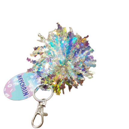 Key Chain, 5 in Sparkling Ball