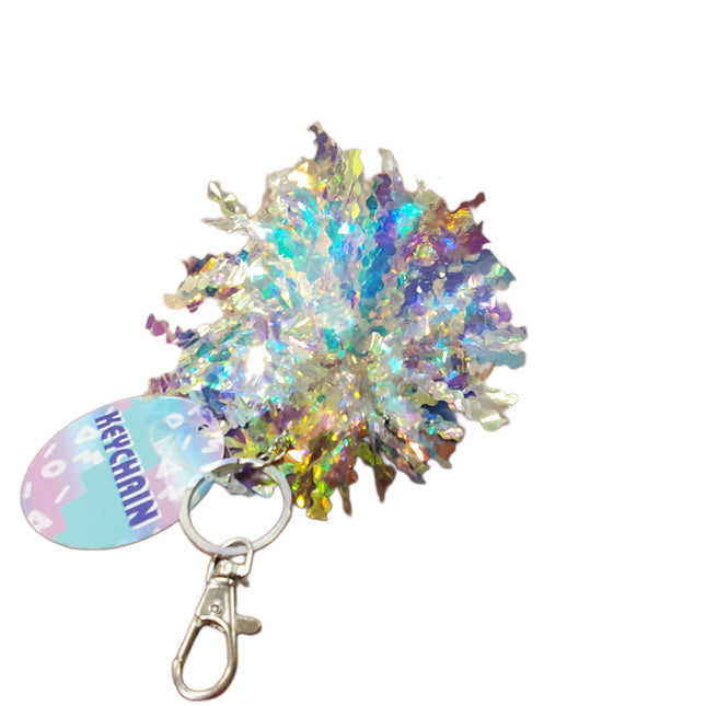 Key Chain, 5 in Sparkling Ball