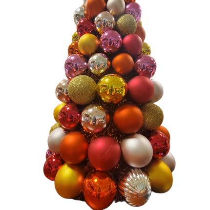 Ashland Halloween Pink & Gold Ornament Tree 24 in