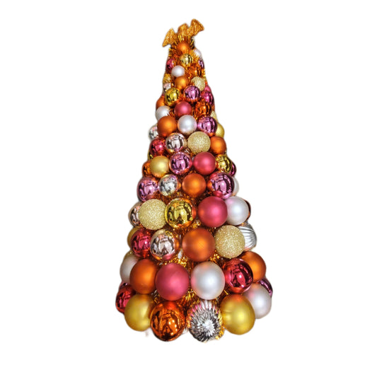 Ashland Halloween Pink & Gold Ornament Tree 24 in