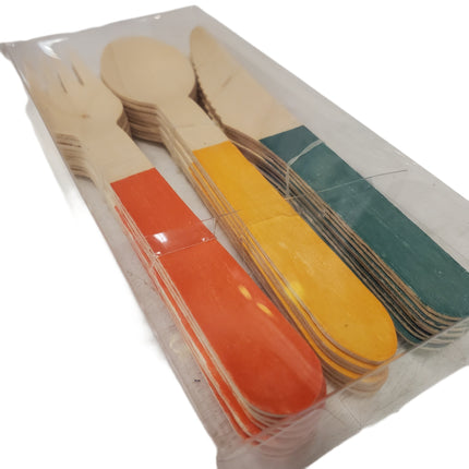 Thanksgiving Wooden Cutlery Set 24-pc - CELEBRATE IT