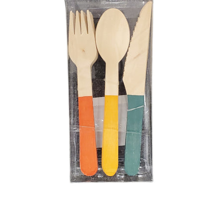 Thanksgiving Wooden Cutlery Set 24-pc - CELEBRATE IT