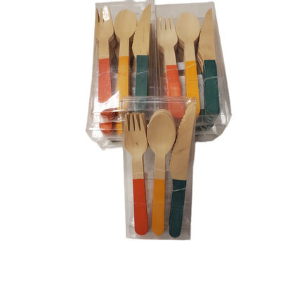 Thanksgiving Wooden Cutlery Set 24-pc - CELEBRATE IT