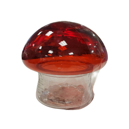 Mushroom-Shaped Glass Container with Sealing Lid