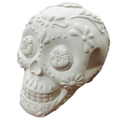 Large Make Market DIY Sugar Plaster Skull 6 X 6 X 8 in Halloween Craft