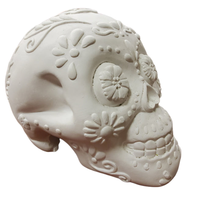 Large Make Market DIY Sugar Plaster Skull 6 X 6 X 8 in Halloween Craft