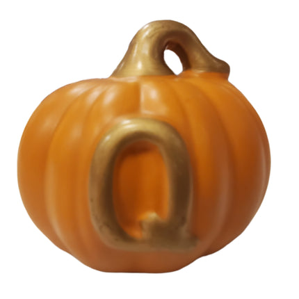 3" Monogrammed Pumpkin Decor by Ashland, Assorted Styles