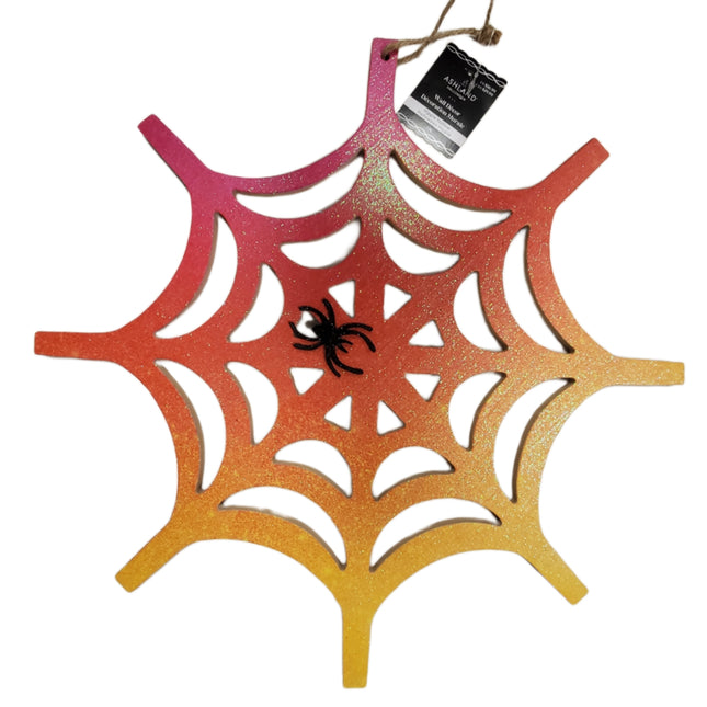 Ashland Halloween Wall Decor Hippie Hallow Spider Web 16.75 in