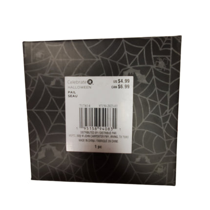 Halloween Cardboard Pail with Ribbon Strap Celebrate It