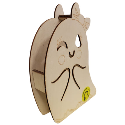 MAKE MARKET, DIY Wood Light Up HALLOWEEN Ghost, DIA DE LOS MUERTOS, 6 X 5 in