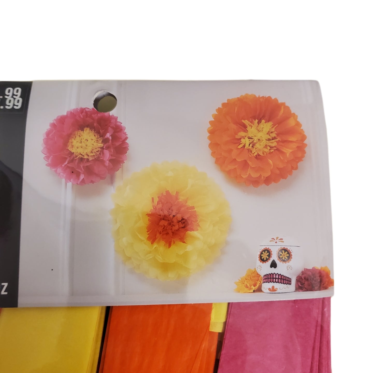 Ashland Dia De Los Muertos Paper Flowers 3-pc 14" Yellow, 12" Orange 10" Hot Pink