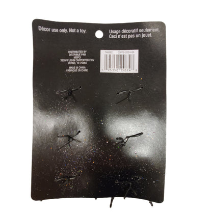 Ashland Halloween Black Glitter Spiders 3 inches 6-pc