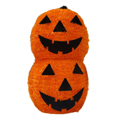 Ashland Halloween Bright Orange Tinsel Pumpkin 7 in