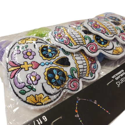 Ashland Skull Garland Halloween Dia De Los Muertos 6 feet