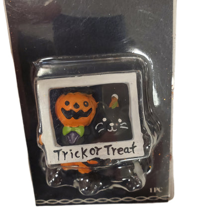 Ashland Halloween Mini Decoration Cat & Jack-O-Lantern with Photo Frame