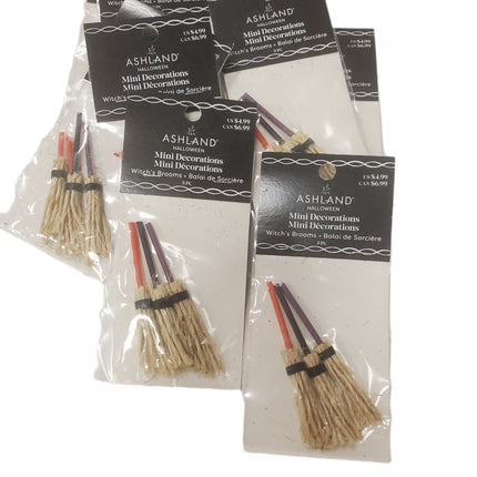 Ashland Halloween Mini Decorations Witch's Brooms 3-pc