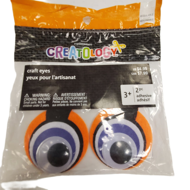 Creatology Craft Eyes Halloween Eyes Orange & Purple