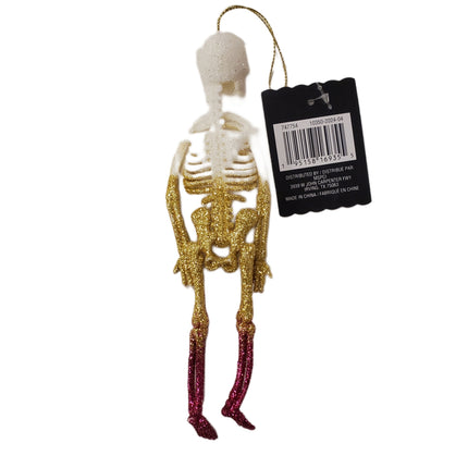 Ashland Halloween Wall Decor Hippie Hollow Glitter Skeleton 8 in