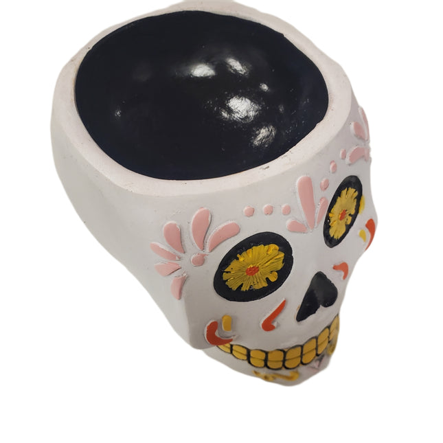Ashland Dia De Los Muertos Planter Halloween 5 in X 6 in Skull