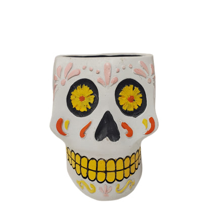Ashland Dia De Los Muertos Planter Halloween 5 in X 6 in Skull