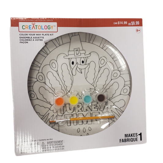 Creatology Color Your Way 9 in Plate Kit Thanksgiving