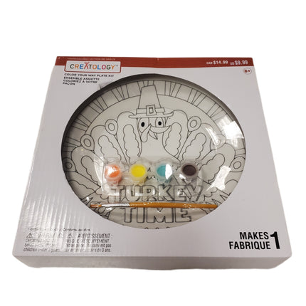 Creatology Color Your Way 9 in Plate Kit Thanksgiving