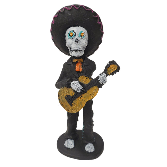 Ashland Dia de los Muertos Tabletop Decor Figurine 5 X 1.5 in Mariachi Guitar